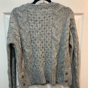 Grey cable knit sweater
